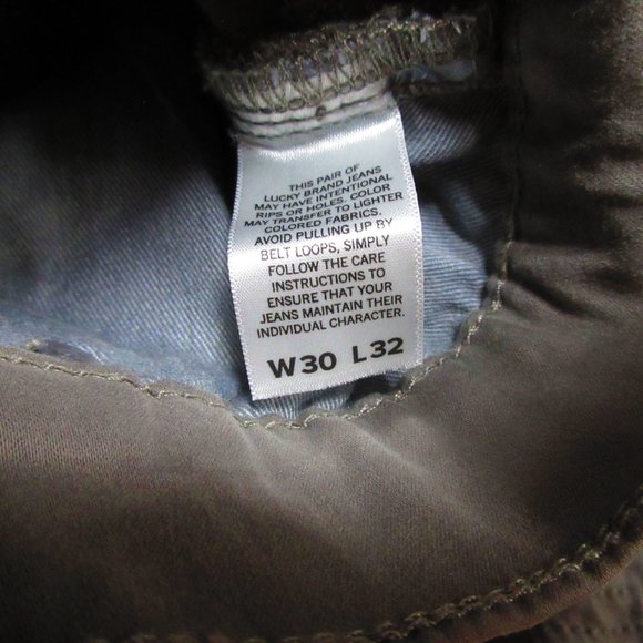 Lucky Brand Straight Slate Gray Pants 30x32 Mens - Picture 5 of 9